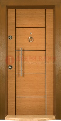 Коричневая входная дверь c МДФ панелью ЧД-13 в частный дом В Ижевске