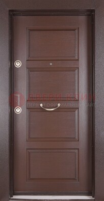 Коричневая входная дверь c МДФ панелью ЧД-28 в частный дом В Ижевске