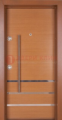 Коричневая входная дверь c МДФ панелью ЧД-31 в частный дом В Ижевске