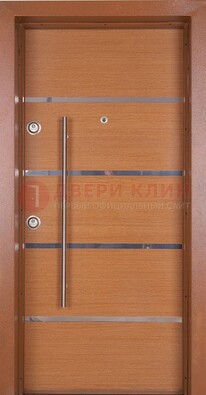 Коричневая входная дверь c МДФ панелью ЧД-35 в частный дом В Ижевске