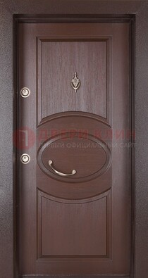 Коричневая входная дверь c МДФ панелью ЧД-36 в частный дом В Ижевске