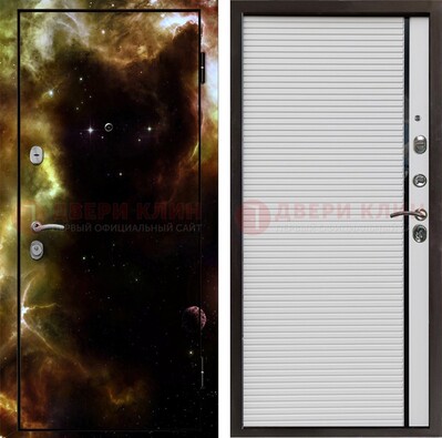 Стальная дверь с фотопечатью космоса ДФ-14 В Ижевске