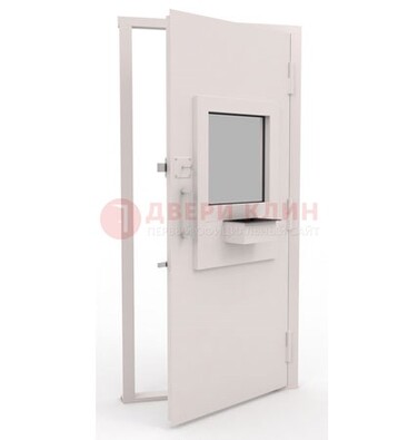 Белая металлическая дверь в кассу с нитроэмалью ДКС-4 В Ижевске