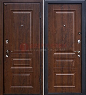 Темная металлическая дверь с МДФ ДМ-140 в Сургуте