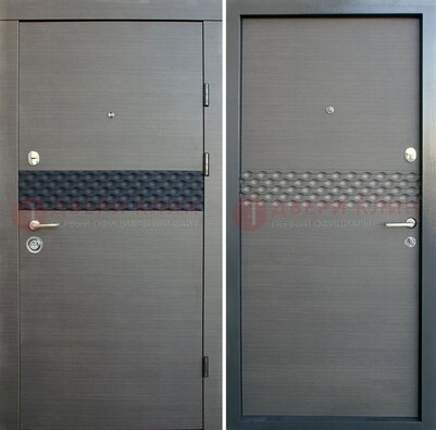 Темно-серая стальная дверь с МДФ ДМ-218 в Луге