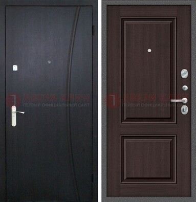 Темная стальная дверь с МДФ панелями ДМ-362 В Ижевске
