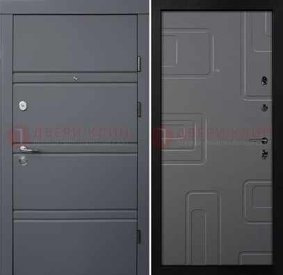 Серая металлическая дверь с МДФ в квартиру ДМ-485 В Ижевске