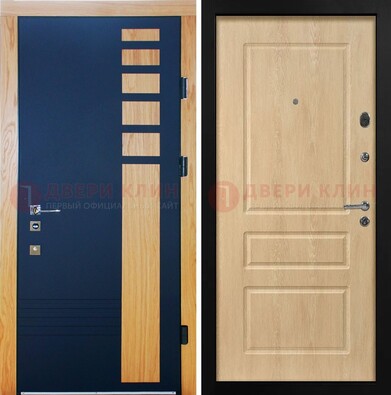 Двухцветная железная дверь с МДФ в квартиру ДМ-511 В Ижевске
