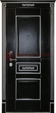 Чёрная дверь с МДФ ДМ-521 в Ногинске
