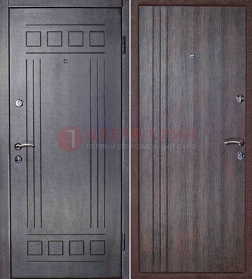 Темная стальная дверь с МДФ с рисунком ДМ-83 В Ижевске