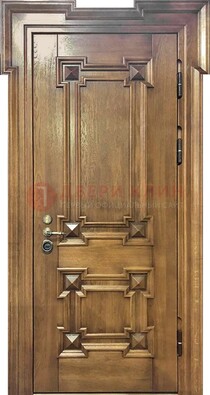 Филенчатая железная дверь с массивом дуба ДМД-56 В Ижевске