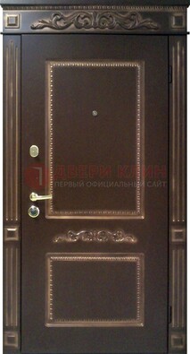 Входная дверь с массивом дуба в темном цвете ДМД-65 В Ижевске