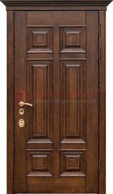Филенчатая железная дверь с массивом дуба ДМД-68 В Ижевске