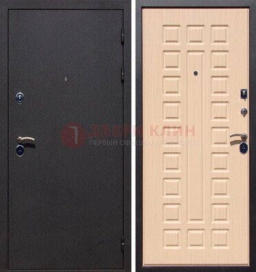 Черная стальная дверь с порошковым окрасом МДФ внутри ДП-102 В Ижевске