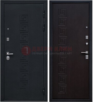 Черная входная дверь с порошковым покрытием ДП-108 В Ижевске