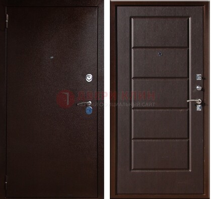 Темная входная дверь с порошковым окрасом ДП-113 В Ижевске
