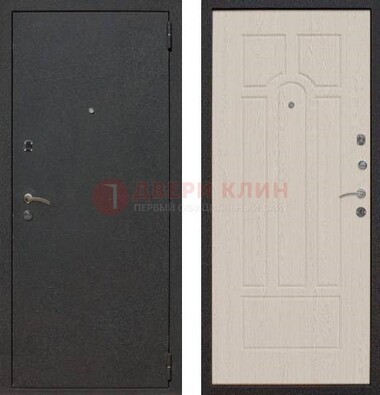 Серая входная дверь с порошковым покрытием МДФ внутри ДП-129 В Ижевске