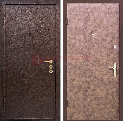Коричневая входная дверь с порошковым покрытием ДП-147 В Ижевске