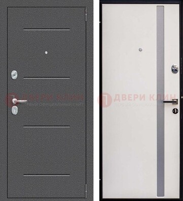 Железная дверь с порошковым напылением и белой МДФ ДП-212 В Ижевске