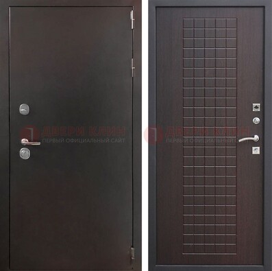 Черная железная дверь с порошковым покрытием ДП-222 в Сочи