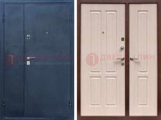 Двустворчатая стальная дверь с порошковым напылением и МДФ ДП-239 В Ижевске