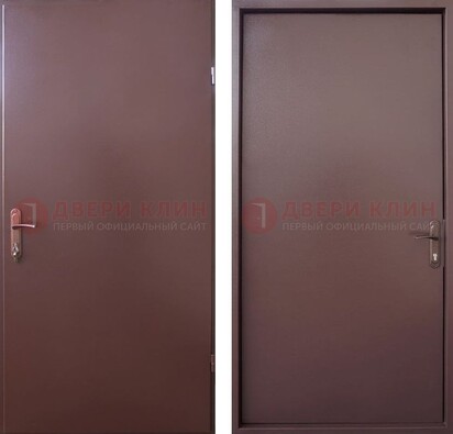 Коричневая железная дверь с порошковым покрытием и МДФ ДП-252 В Ижевске