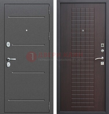 Металлическая дверь с порошковым покрытием и МДФ Махагон ДП-254 В Ижевске