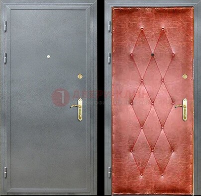 Серая стальная дверь с порошковым покрытием ДП-25 В Ижевске