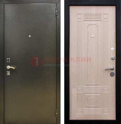 Входная темно-серая дверь с порошковым напылением и МДФ ДП-273 в Лыткарино