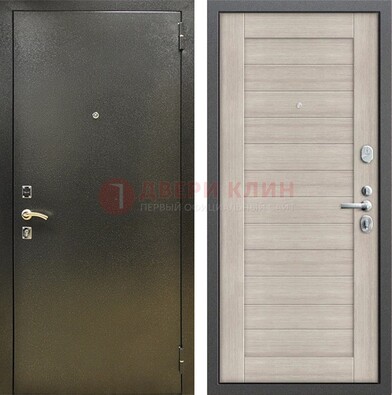 Стальная темно-серая дверь с порошковой отделкой и МДФ панелью ДП-278 В Ижевске