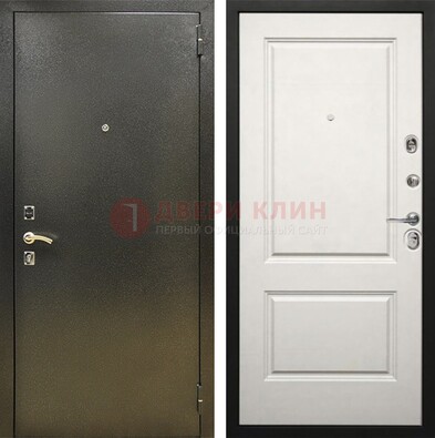 Металлическая темная дверь с порошковым напылением и классической МДФ ДП-298 В Ижевске