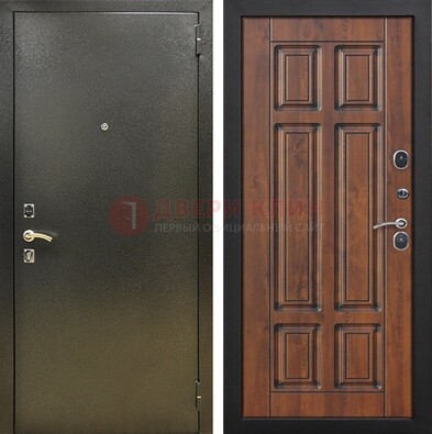 Металлическая входная темная дверь с порошковым напылением и МДФ ДП-299 В Ижевске