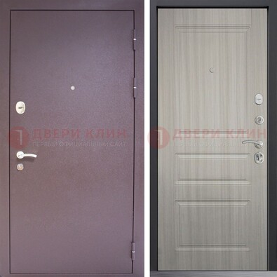 Темная стальная дверь с порошковым окрасом и МДФ ДП-310 В Ижевске