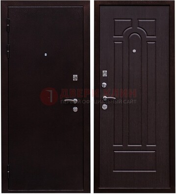 Черная стальная дверь с порошковым покрытием ДП-35 В Ижевске