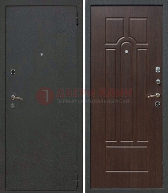 Черная металлическая дверь с порошковым окрасом ДП-47 В Ижевске