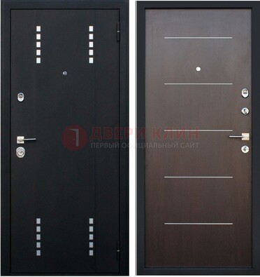 Черная металлическая дверь с порошковым окрасом ДП-62 В Ижевске