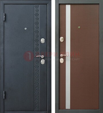Черная стальная дверь с порошковым напылением ДП-9 В Ижевске