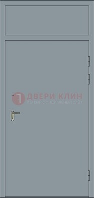 Серая техническая дверь ДПП-16 В Ижевске