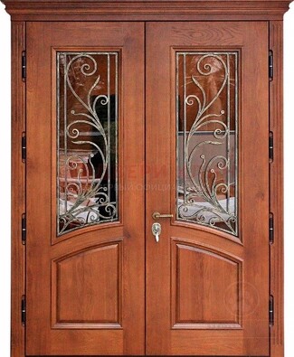 Влагостойкая стальная парадная дверь с декоративными вставками ДПР-59 В Ижевске