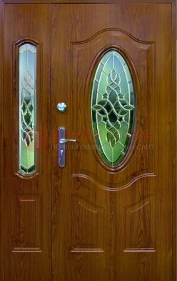 Парадная дверь со стеклянными вставками ДПР-73 для дома В Ижевске