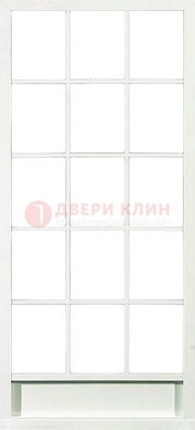 Железная решетчатая дверь в белом цвете ДР-10 В Ижевске