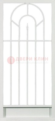 Стальная решетчатая дверь в белом цвете с пикой ДР-11 В Ижевске