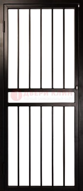 Темная стальная решетчатая дверь для дома ДР-45 В Ижевске