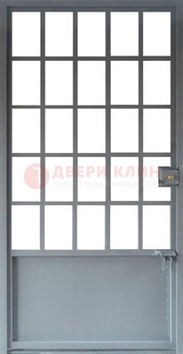 Металлическая решетчатая дверь в сером цвете ДР-7 В Ижевске