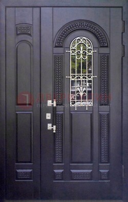 Входная дверь Винорит со стеклом и ковкой с узором ДСК-270 В Ижевске