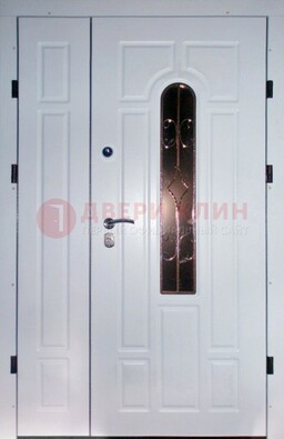 Входная дверь Винорит со стеклом в белом цвете ДСК-277 В Ижевске