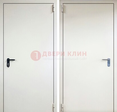 Белая железная противопожарная дверь ДТ-16 В Ижевске