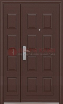 Коричневая железная тамбурная дверь ДТМ-37 В Ижевске