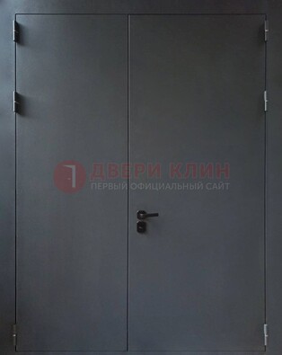Черная распашная тамбурная дверь Порошок ДТМ-46 В Ижевске