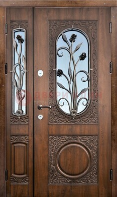Железная дверь с виноритом и ковкой ДВТ-180 В Ижевске